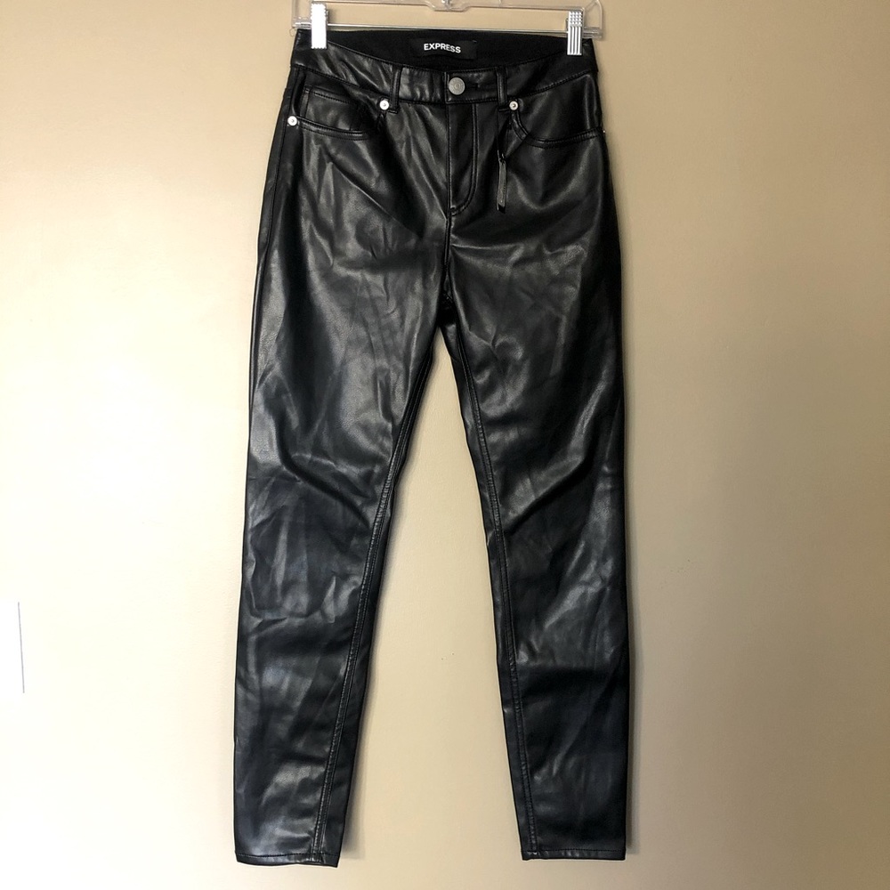 Express High Rise Vegan Leather Leggings